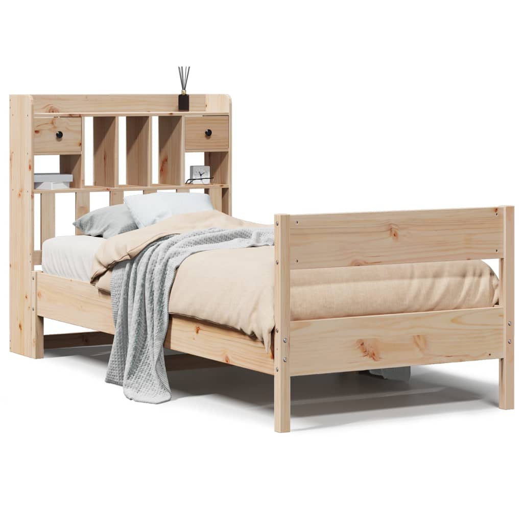 Bed met boekenkast zonder matras massief grenenhout 90x190 cm Bedden & bedframes | Creëer jouw Trendy Thuis | Gratis bezorgd & Retour | Trendy.nl