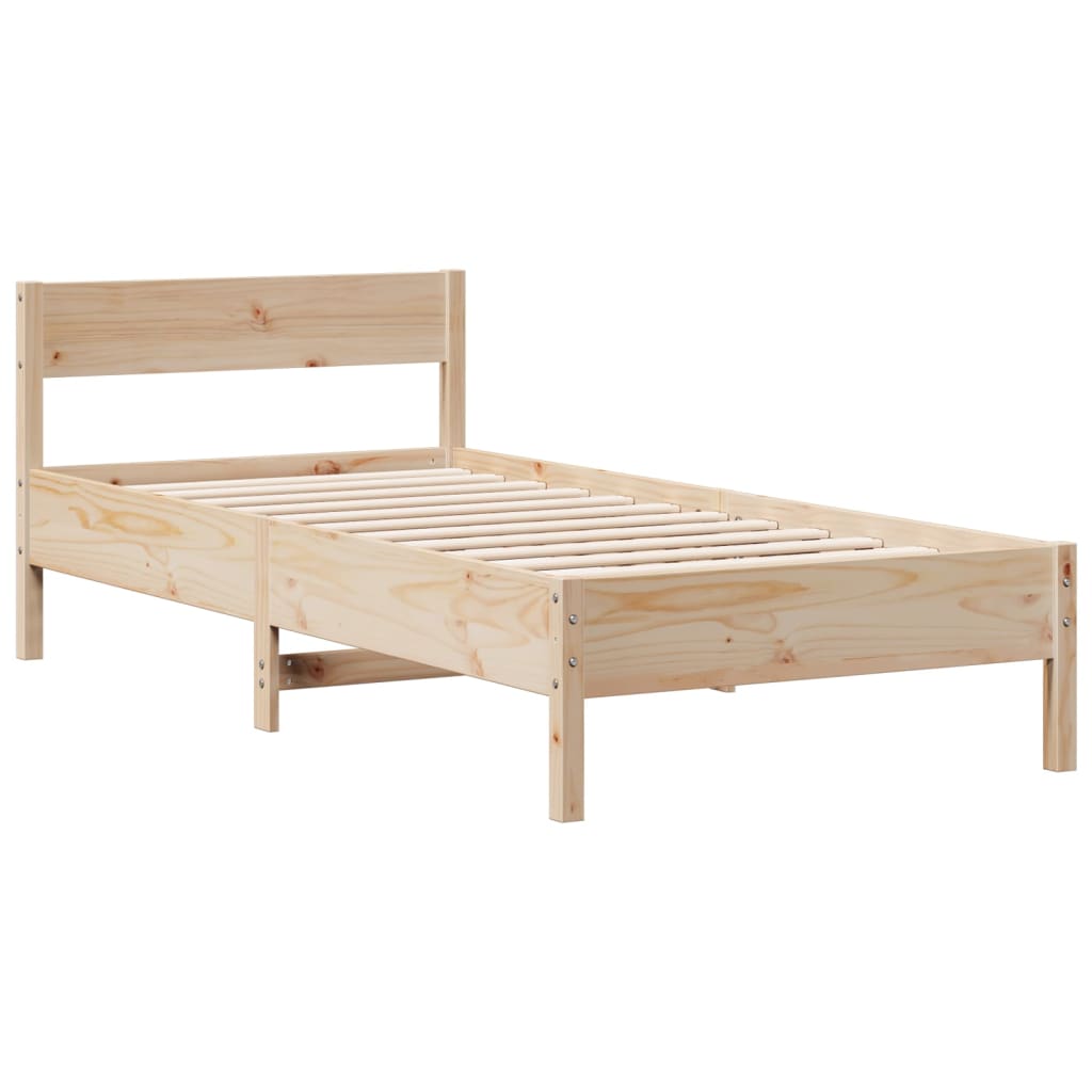 Bed met boekenkast zonder matras massief grenenhout 90x190 cm Bedden & bedframes | Creëer jouw Trendy Thuis | Gratis bezorgd & Retour | Trendy.nl