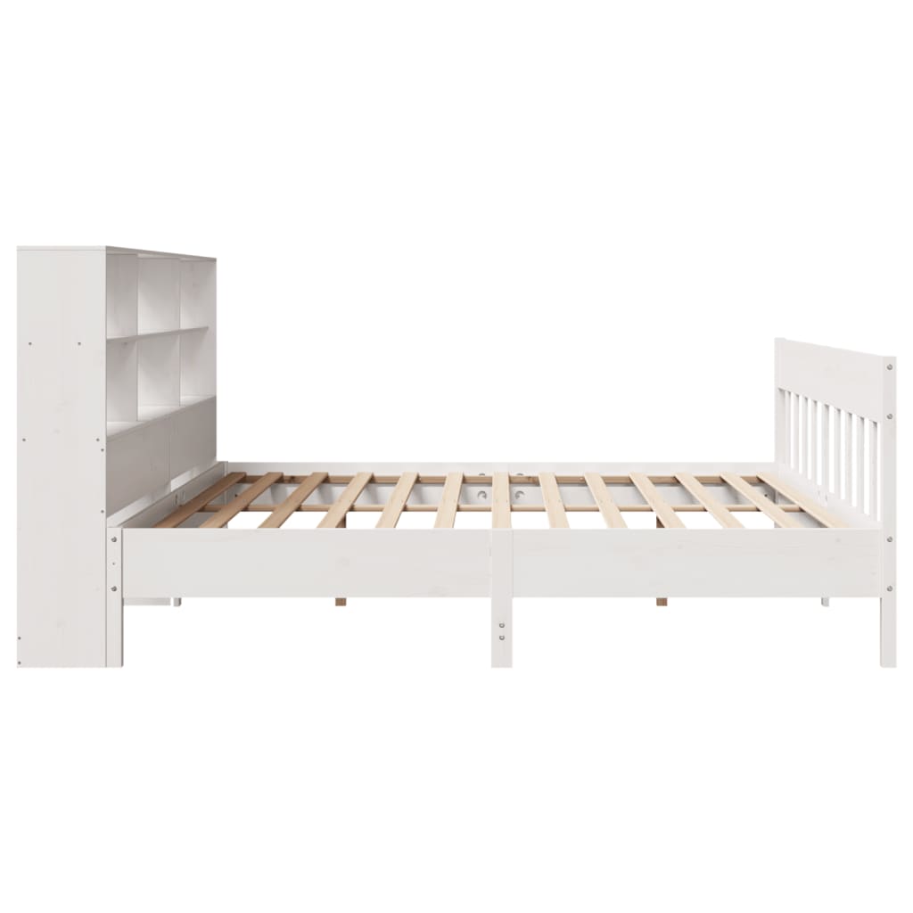 Bedframe zonder matras massief grenenhout wit 200x200 cm