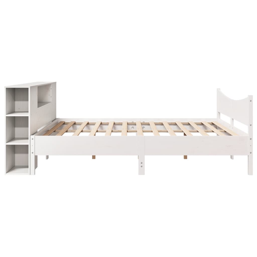 Bedframe zonder matras massief grenenhout wit 200x200 cm