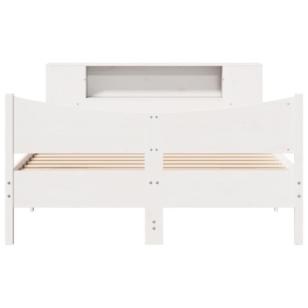 Bedframe zonder matras massief grenenhout wit 160x200 cm