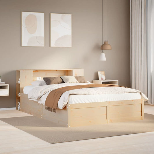 Bedframe zonder matras massief grenenhout 140x190 cm Bedden & bedframes | Creëer jouw Trendy Thuis | Gratis bezorgd & Retour | Trendy.nl