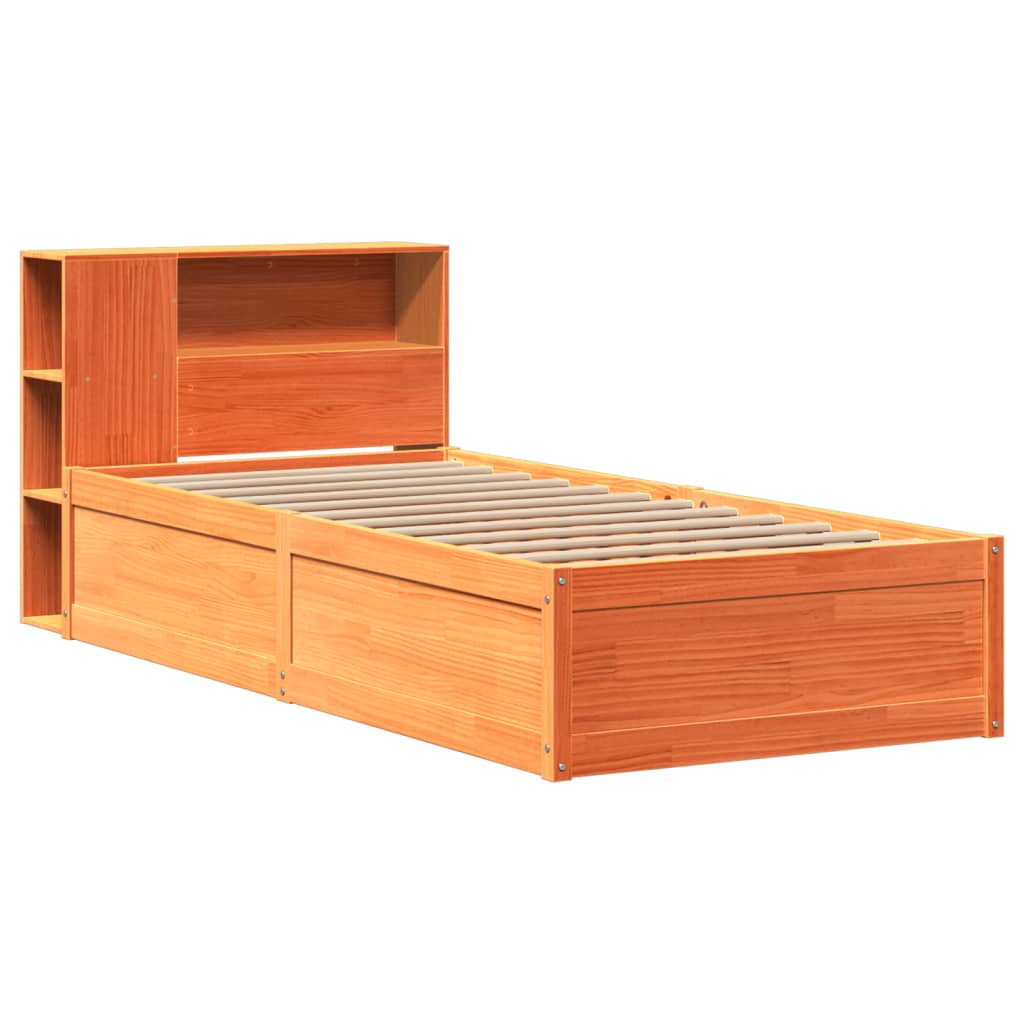 Bedframe zonder matras massief grenenhout wasbruin 90x190 cm Bedden & bedframes | Creëer jouw Trendy Thuis | Gratis bezorgd & Retour | Trendy.nl