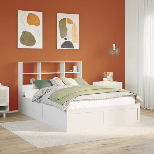 Bedframe zonder matras massief grenenhout wit 140x190 cm Bedden & bedframes | Creëer jouw Trendy Thuis | Gratis bezorgd & Retour | Trendy.nl