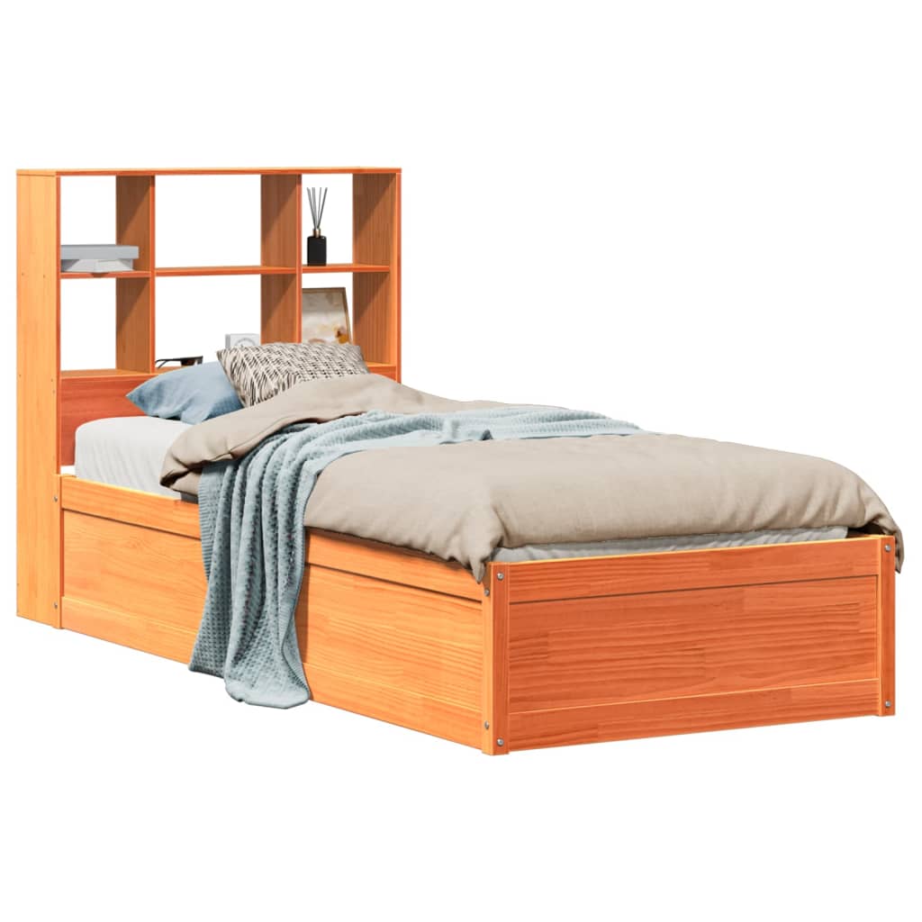 Bedframe zonder matras massief grenenhout wasbruin 90x190 cm Bedden & bedframes | Creëer jouw Trendy Thuis | Gratis bezorgd & Retour | Trendy.nl