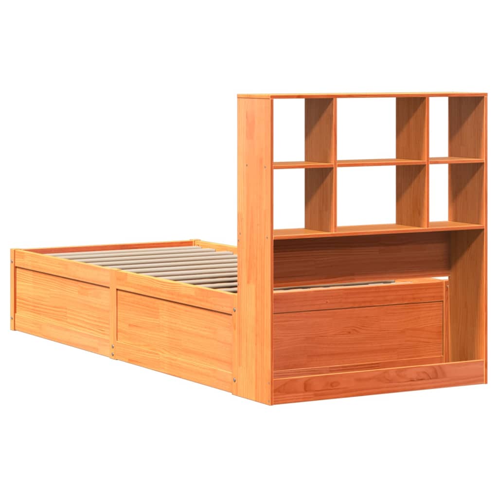 Bedframe zonder matras massief grenenhout wasbruin 90x190 cm Bedden & bedframes | Creëer jouw Trendy Thuis | Gratis bezorgd & Retour | Trendy.nl