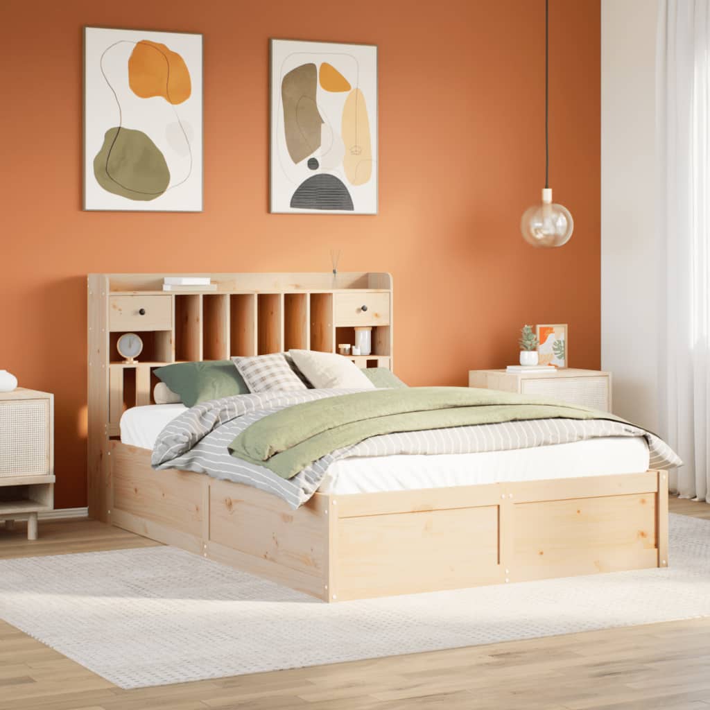 Bedframe zonder matras massief grenenhout 140x190 cm Bedden & bedframes | Creëer jouw Trendy Thuis | Gratis bezorgd & Retour | Trendy.nl