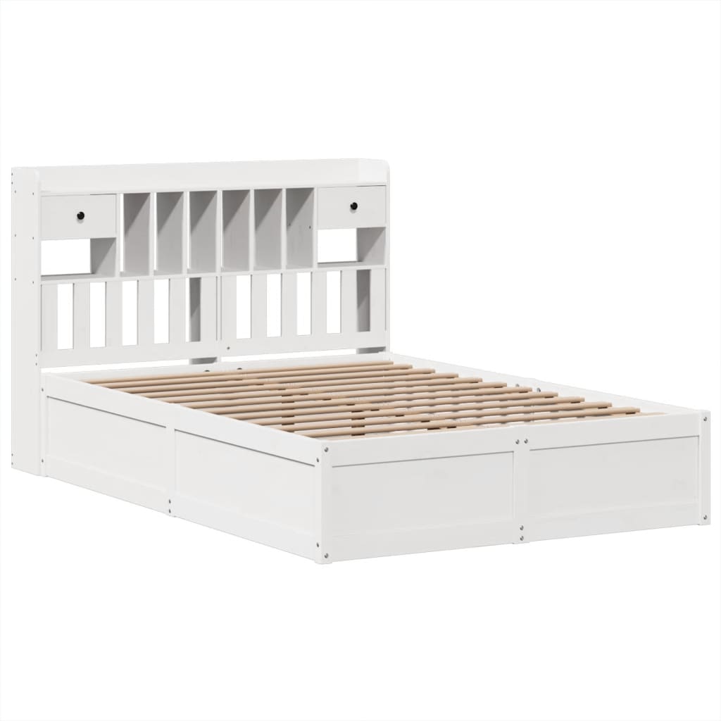 Bedframe zonder matras massief grenenhout wit 140x190 cm Bedden & bedframes | Creëer jouw Trendy Thuis | Gratis bezorgd & Retour | Trendy.nl