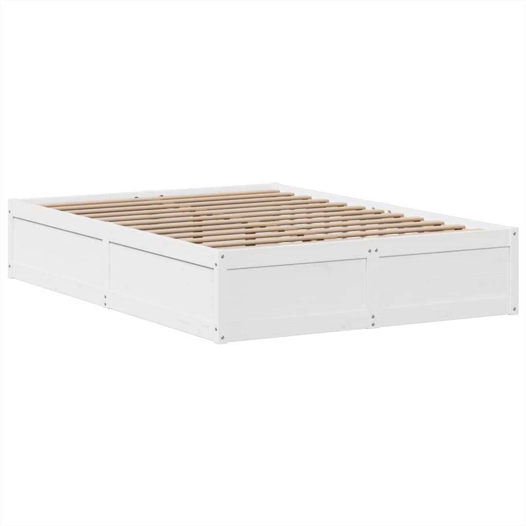 Bedframe zonder matras massief grenenhout wit 140x190 cm Bedden & bedframes | Creëer jouw Trendy Thuis | Gratis bezorgd & Retour | Trendy.nl