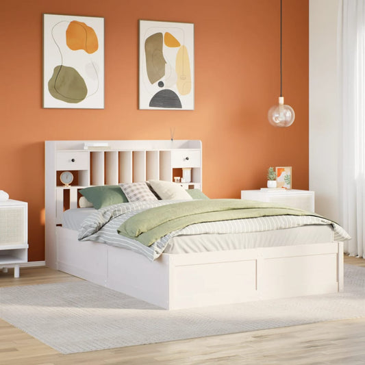 Bedframe zonder matras massief grenenhout wit 140x190 cm Bedden & bedframes | Creëer jouw Trendy Thuis | Gratis bezorgd & Retour | Trendy.nl