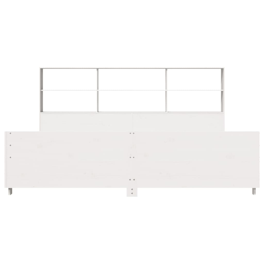 Bedframe zonder matras massief grenenhout wit 200x200 cm