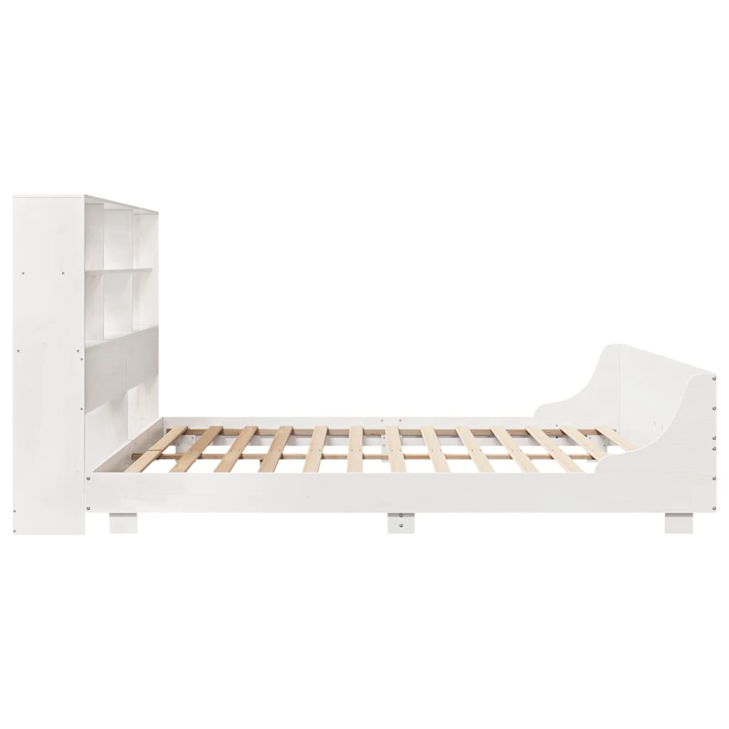 Bedframe zonder matras massief grenenhout wit 200x200 cm