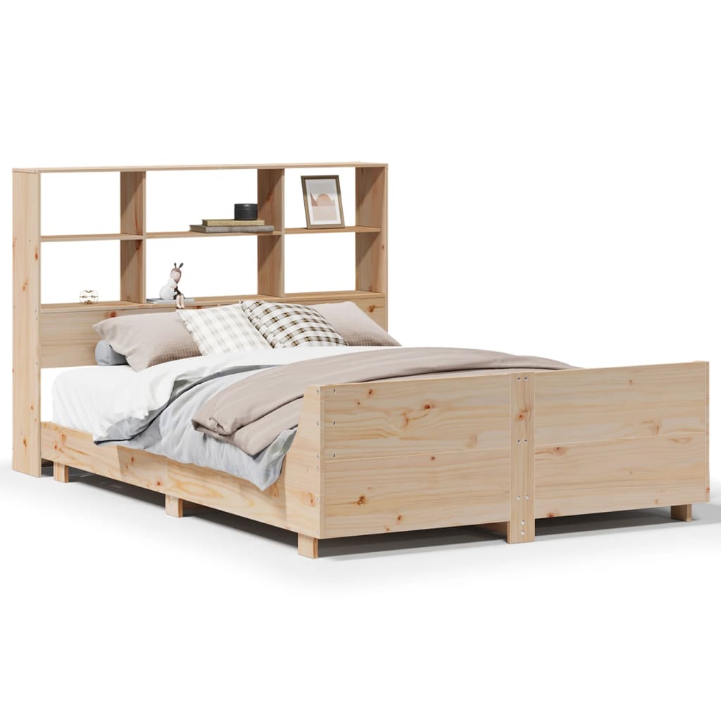 Bedframe zonder matras massief grenenhout 140x190 cm