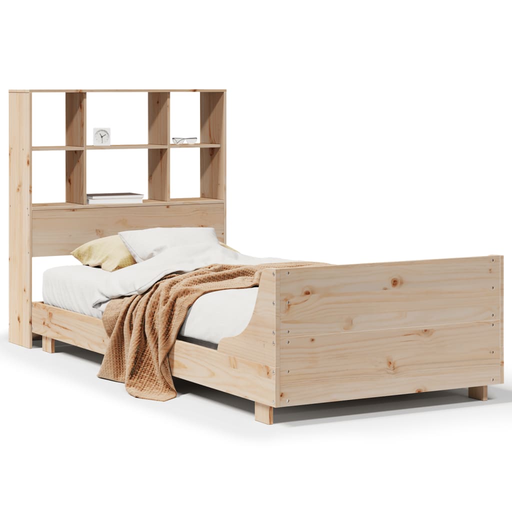 Bedframe zonder matras massief grenenhout 75x190 cm