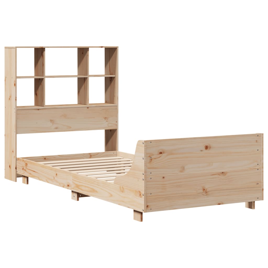 Bedframe zonder matras massief grenenhout 75x190 cm