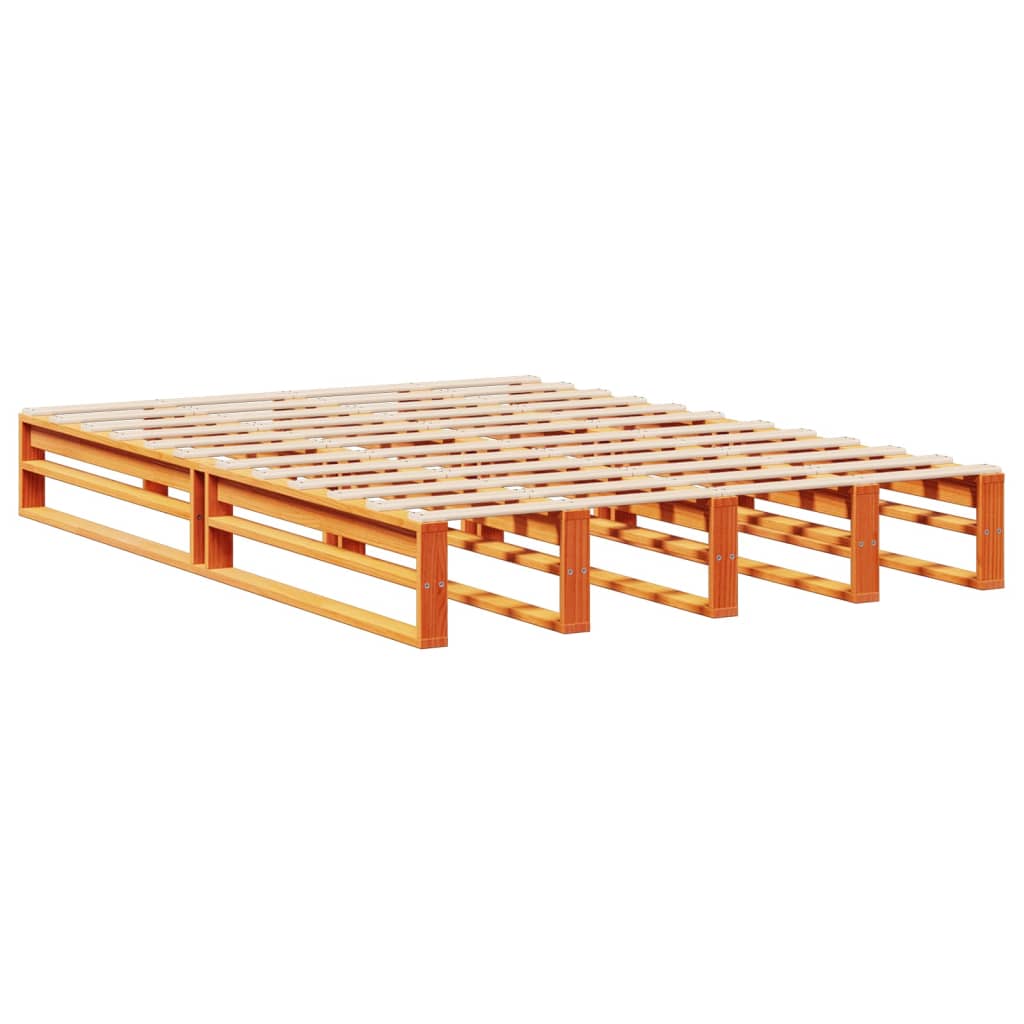 Bed met boekenkast zonder matras hout wasbruin 120x200 cm Bedden & bedframes | Creëer jouw Trendy Thuis | Gratis bezorgd & Retour | Trendy.nl