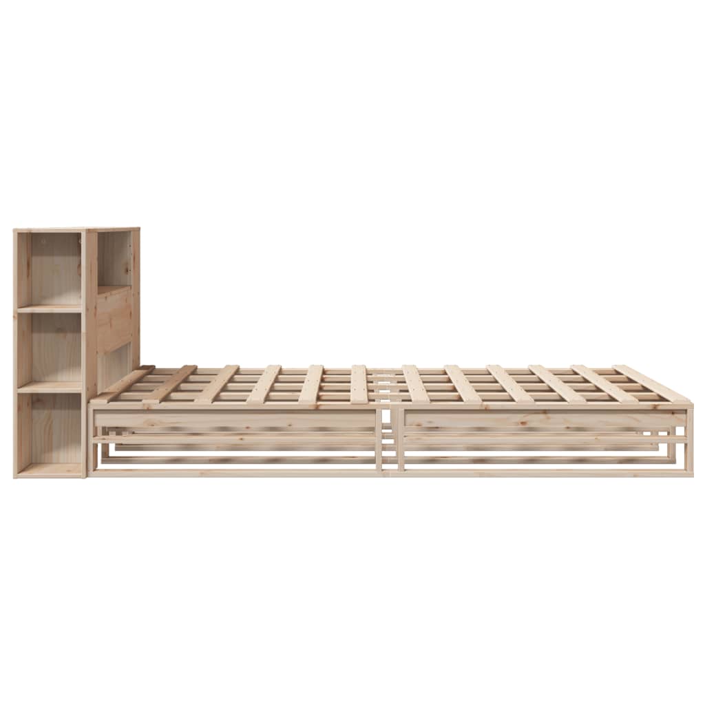 Bed met boekenkast zonder matras massief hout 150x200 cm Bedden & bedframes | Creëer jouw Trendy Thuis | Gratis bezorgd & Retour | Trendy.nl