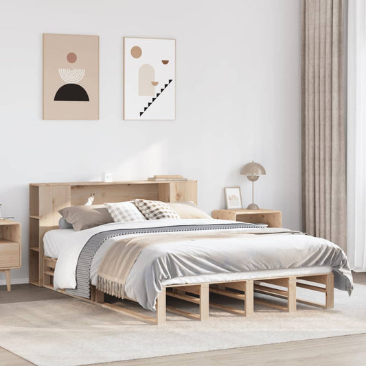 Bed met boekenkast zonder matras massief hout 150x200 cm Bedden & bedframes | Creëer jouw Trendy Thuis | Gratis bezorgd & Retour | Trendy.nl