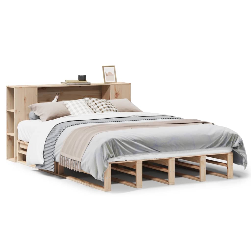 Bed met boekenkast zonder matras massief hout 160x200 cm Bedden & bedframes | Creëer jouw Trendy Thuis | Gratis bezorgd & Retour | Trendy.nl