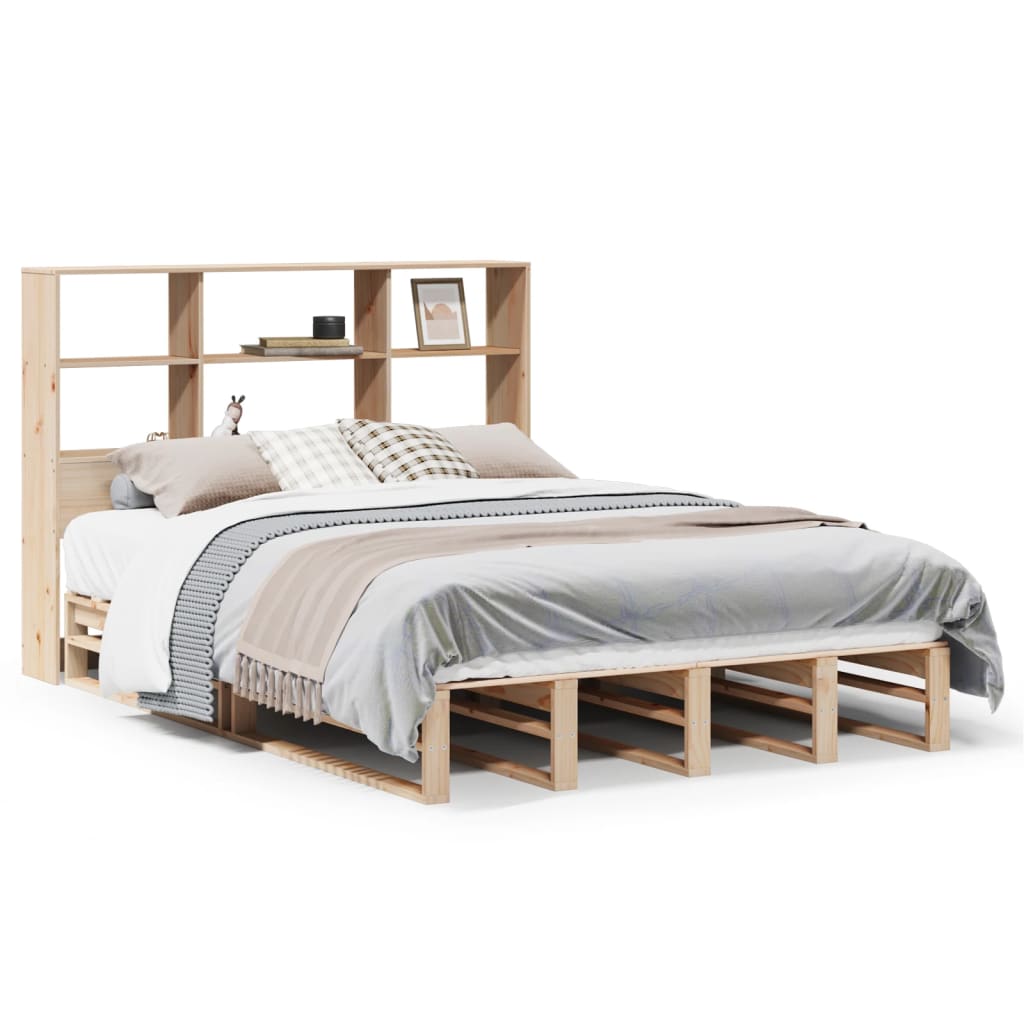 Bed met boekenkast zonder matras massief hout 120x200 cm Bedden & bedframes | Creëer jouw Trendy Thuis | Gratis bezorgd & Retour | Trendy.nl