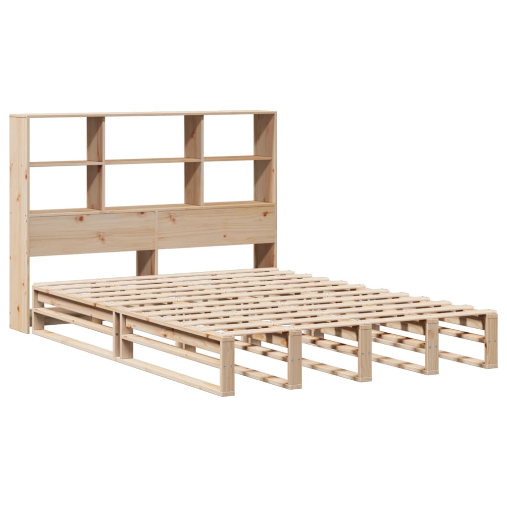 Bed met boekenkast zonder matras massief hout 120x200 cm Bedden & bedframes | Creëer jouw Trendy Thuis | Gratis bezorgd & Retour | Trendy.nl