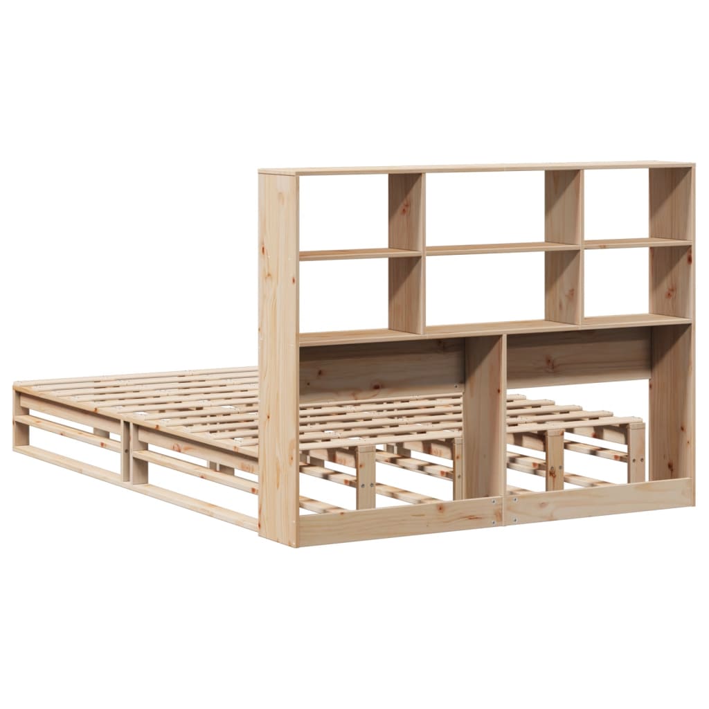 Bed met boekenkast zonder matras massief hout 140x200 cm Bedden & bedframes | Creëer jouw Trendy Thuis | Gratis bezorgd & Retour | Trendy.nl