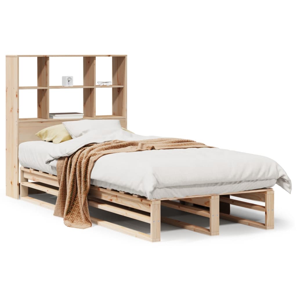 Bed met boekenkast zonder matras massief hout 90x190 cm Bedden & bedframes | Creëer jouw Trendy Thuis | Gratis bezorgd & Retour | Trendy.nl