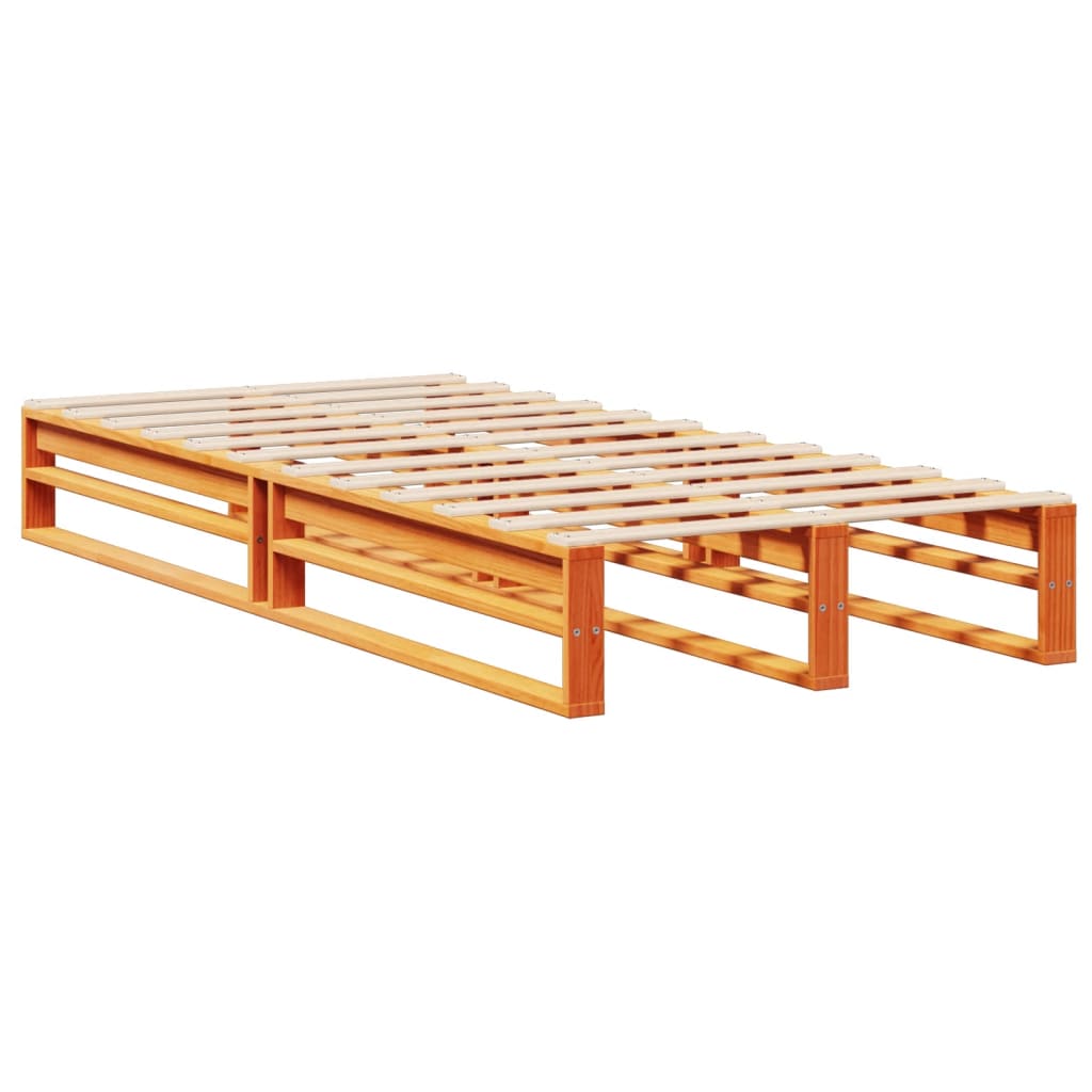 Bed met boekenkast zonder matras hout wasbruin 90x190 cm Bedden & bedframes | Creëer jouw Trendy Thuis | Gratis bezorgd & Retour | Trendy.nl