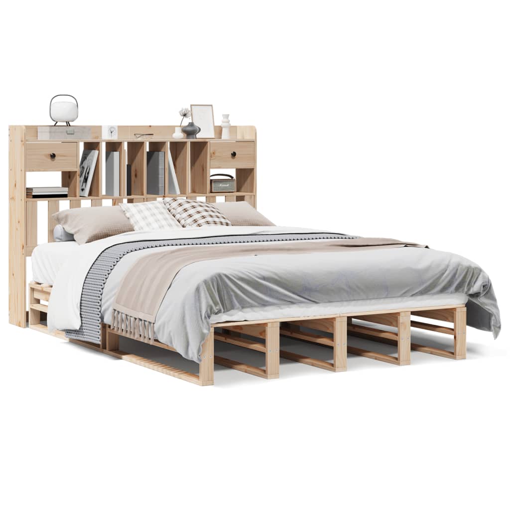 Bed met boekenkast zonder matras massief grenenhout 140x200 cm Bedden & bedframes | Creëer jouw Trendy Thuis | Gratis bezorgd & Retour | Trendy.nl