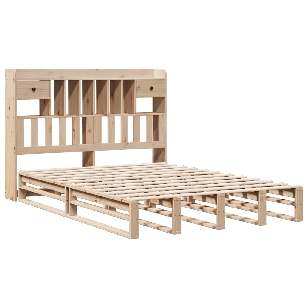 Bed met boekenkast zonder matras massief grenenhout 150x200 cm Bedden & bedframes | Creëer jouw Trendy Thuis | Gratis bezorgd & Retour | Trendy.nl