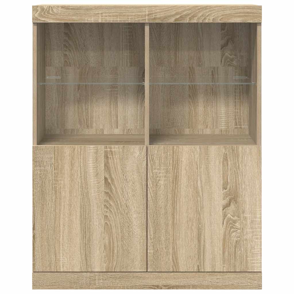 Dressoir 81x37x100 cm bewerkt hout sonoma eikenkleurig