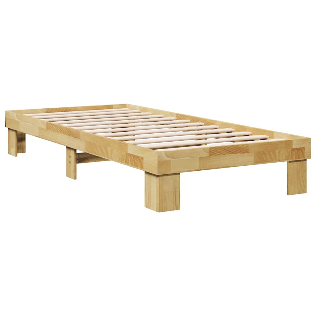 Bedframe zonder matras 90x200 cm massief hout eiken