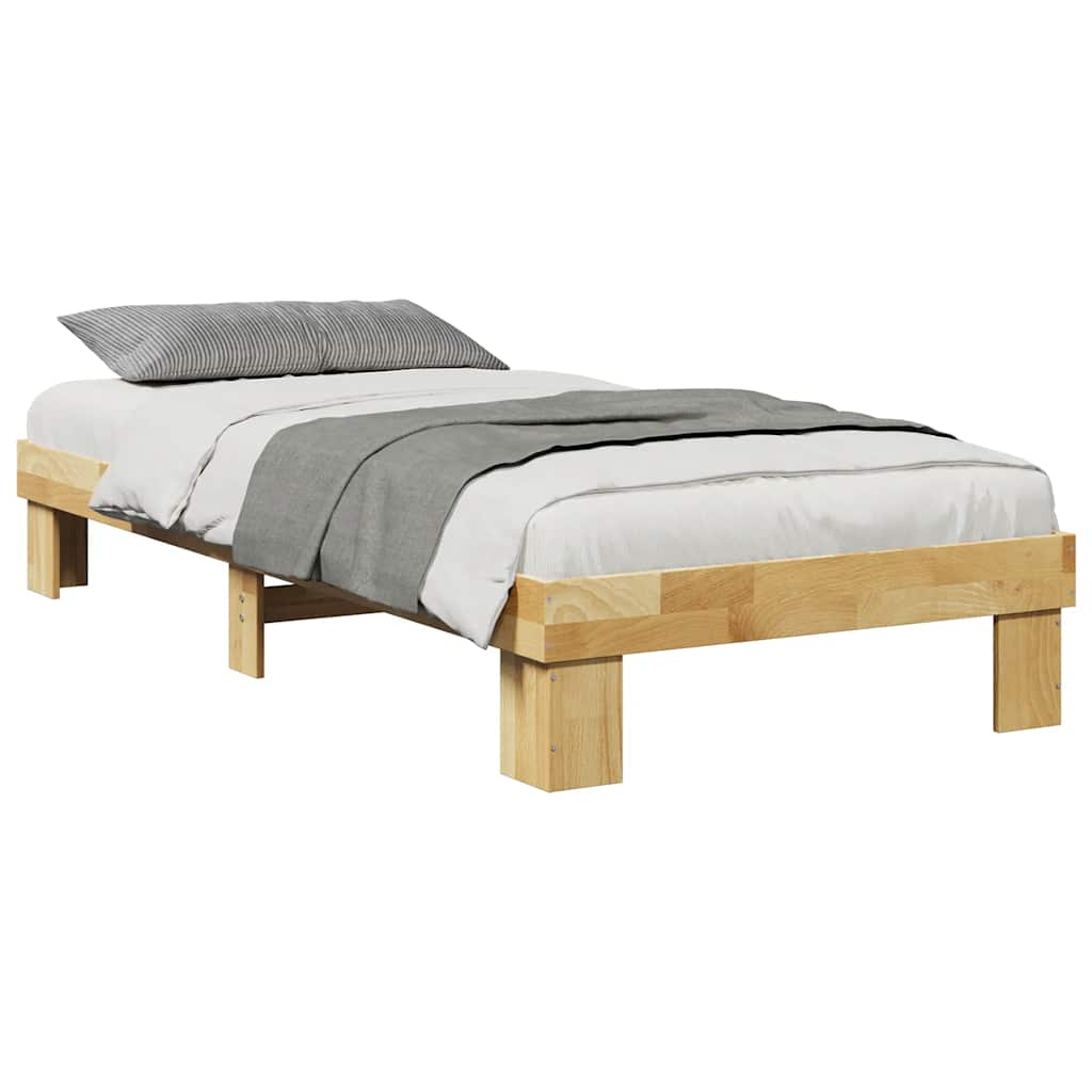 Bedframe zonder matras 90x200 cm massief hout eiken