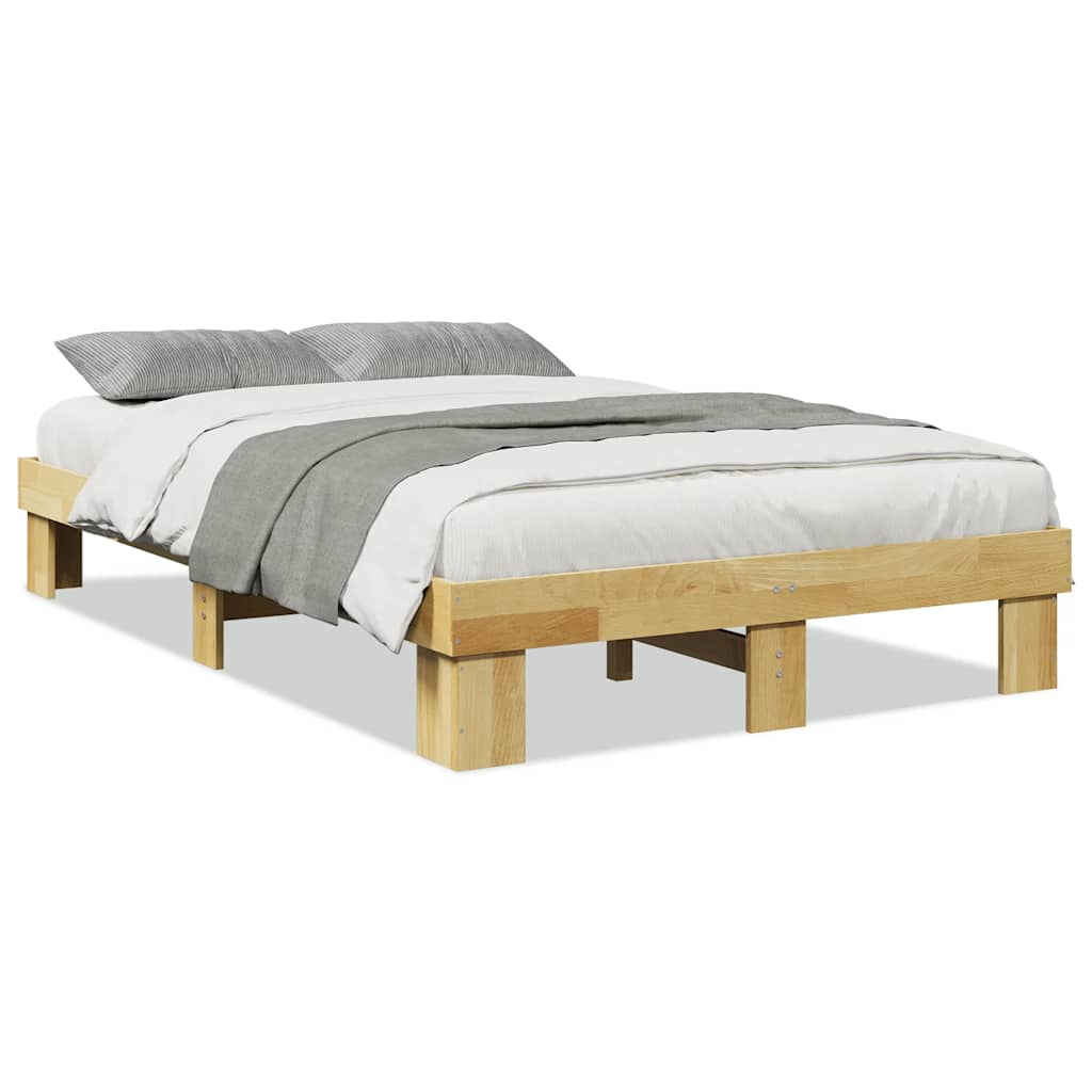 Bedframe zonder matras 120x200 cm massief hout eiken