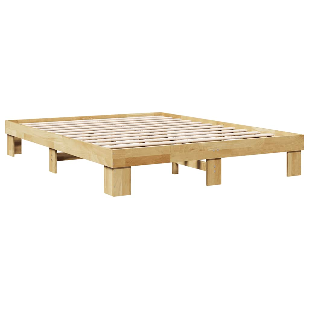 Bedframe zonder matras 140x200 cm massief hout eiken