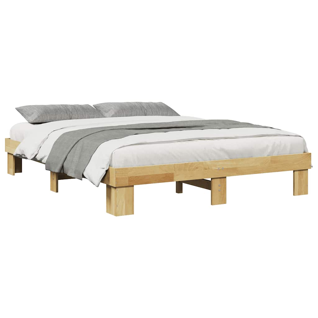 Bedframe zonder matras 140x200 cm massief hout eiken