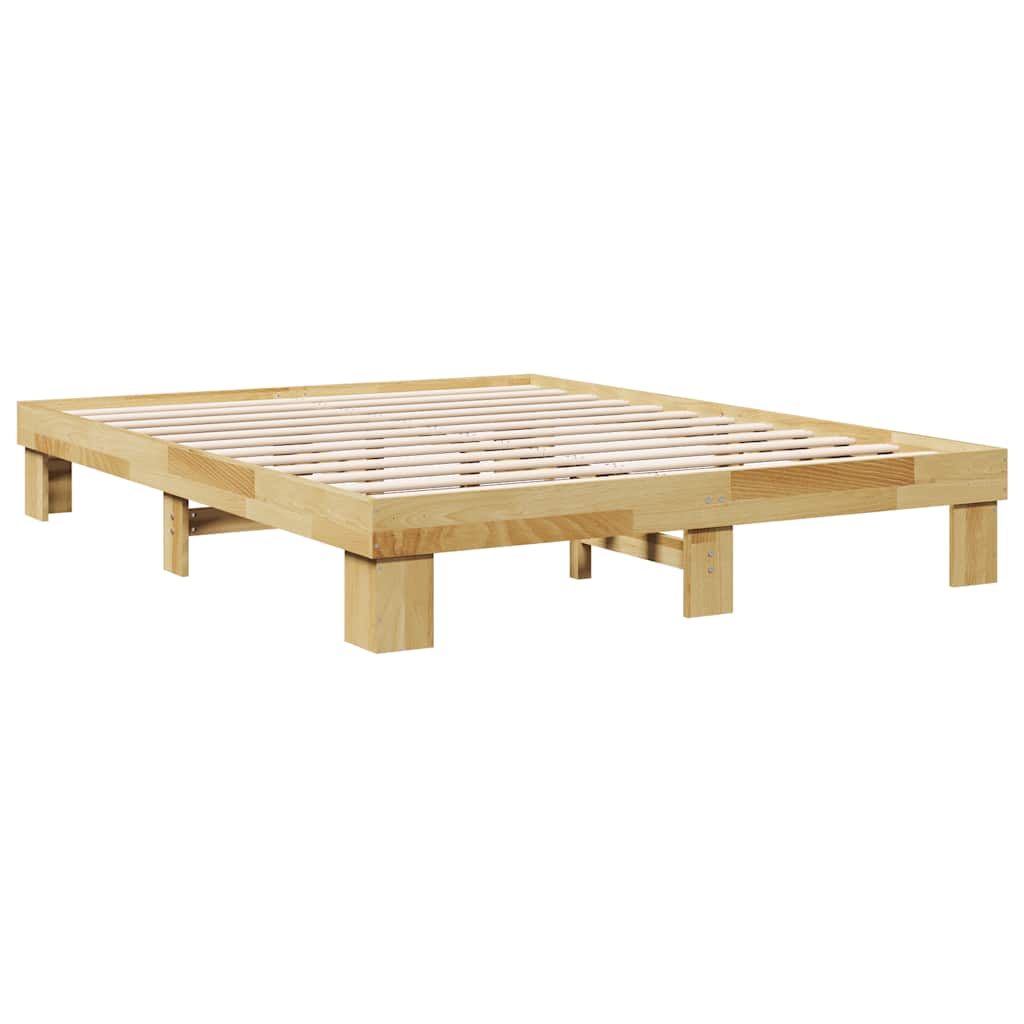 Bedframe zonder matras 140x200 cm massief hout eiken