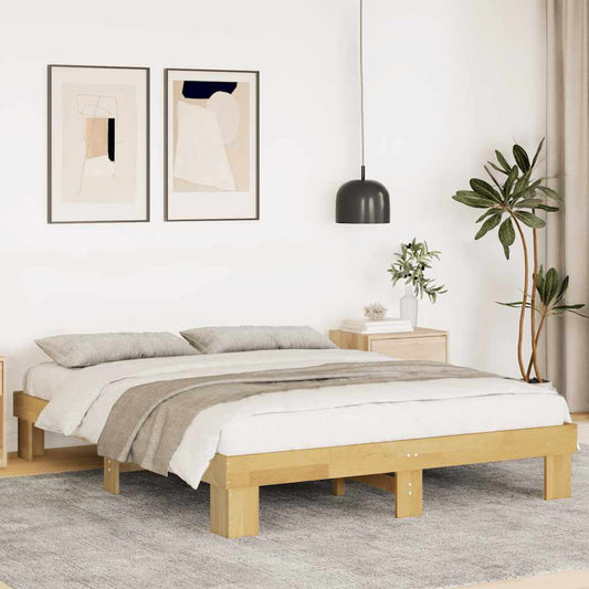 Bedframe zonder matras 140x200 cm massief hout eiken