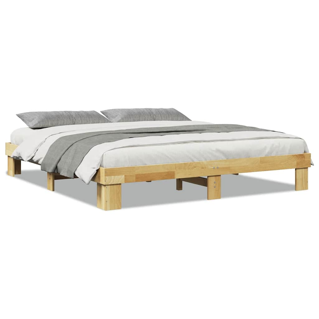 Bedframe zonder matras 180x200 cm massief hout eiken