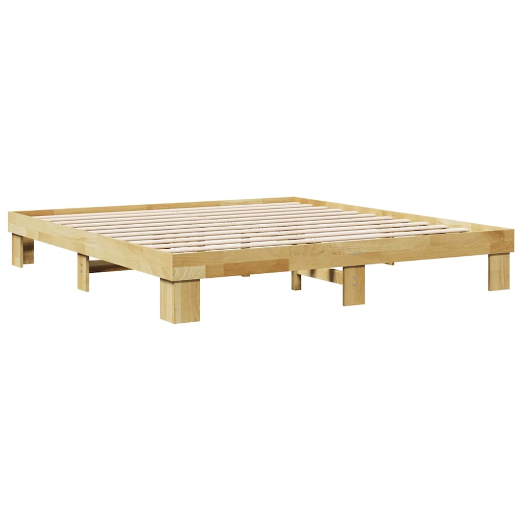 Bedframe zonder matras 180x200 cm massief hout eiken