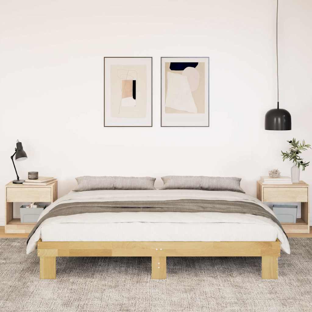 Bedframe zonder matras 180x200 cm massief hout eiken