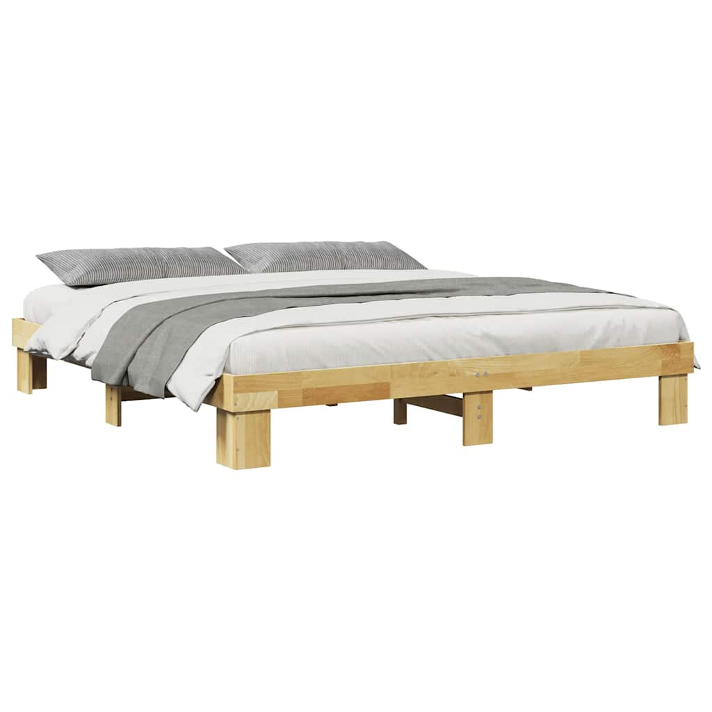 Bedframe zonder matras 180x200 cm massief hout eiken