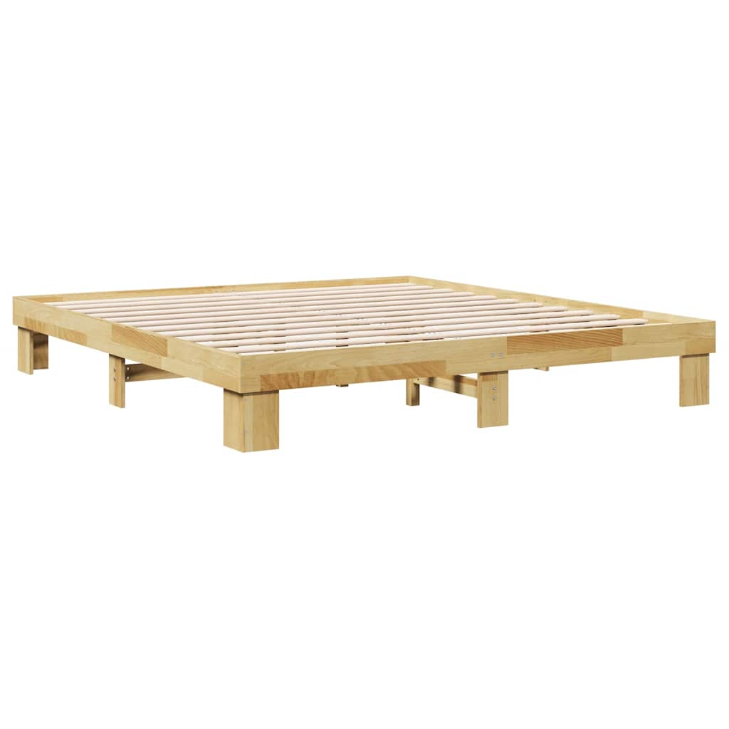 Bedframe zonder matras 180x200 cm massief hout eiken