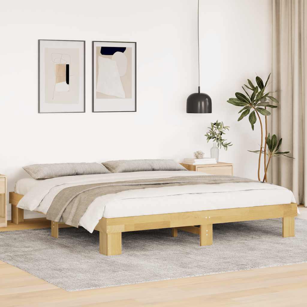 Bedframe zonder matras 180x200 cm massief hout eiken