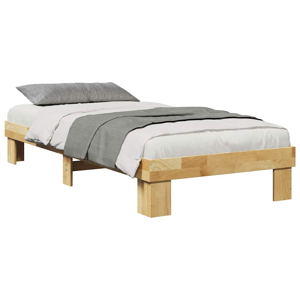 Bedframe zonder matras 75x190 cm massief hout eiken