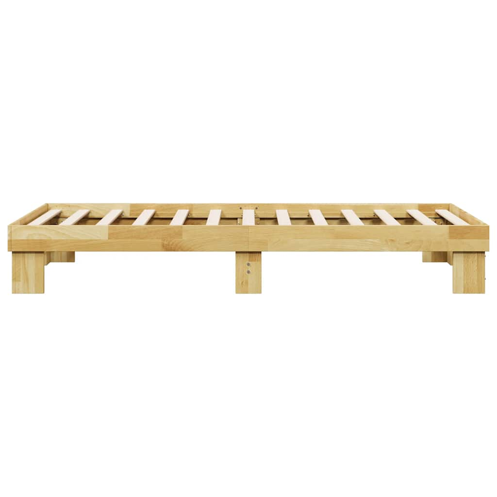 Bedframe zonder matras 75x190 cm massief hout eiken