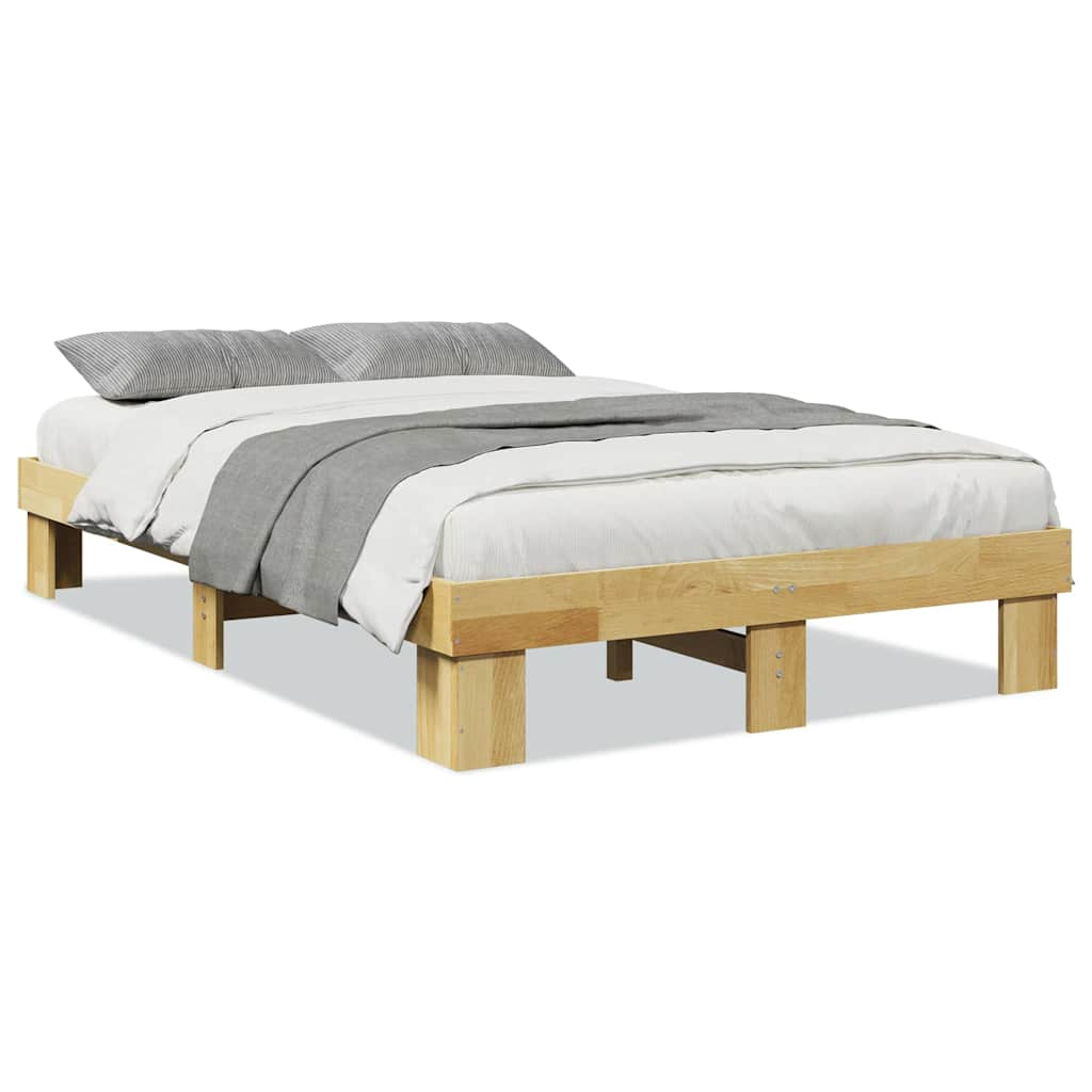 Bedframe zonder matras 120x190 cm massief hout eiken