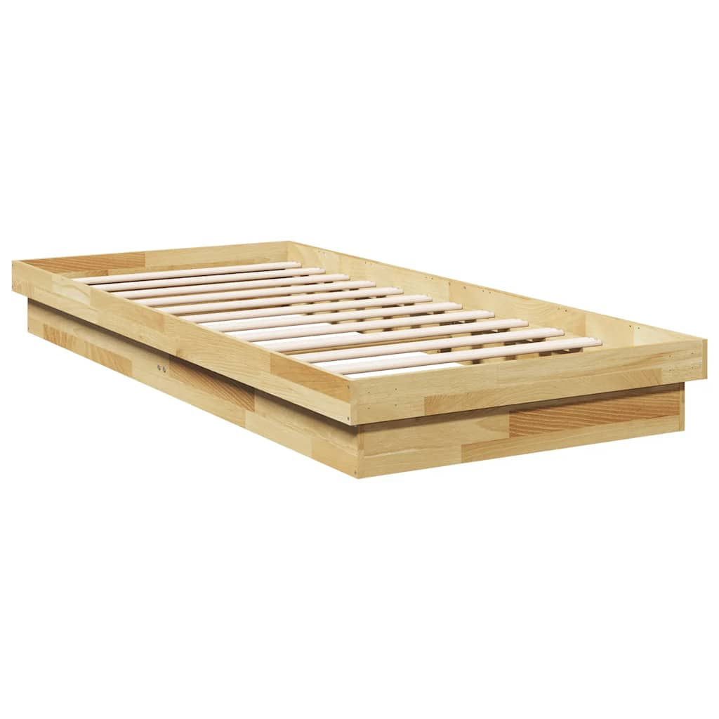 Bedframe zonder matras 100x200 cm massief hout eiken