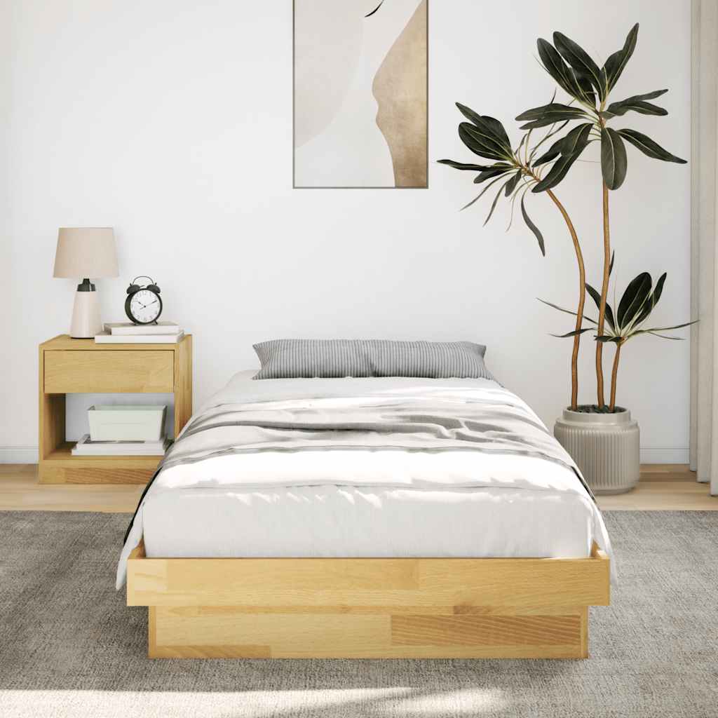 Bedframe zonder matras 90x190 cm massief hout eiken