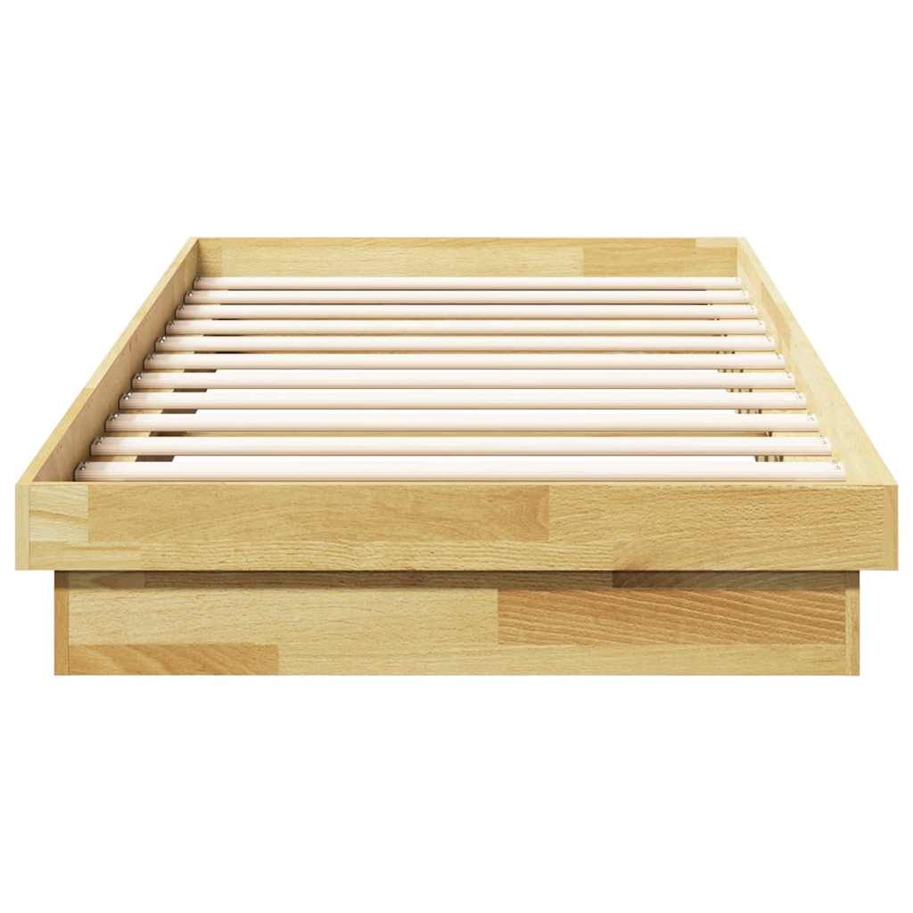 Bedframe zonder matras 75x190 cm massief hout eiken